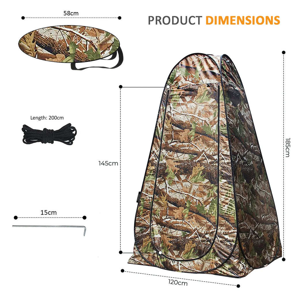 Pop-Up Privacy Tent Portable Outdoor Camping Shower Toilet Changing Room Hiking