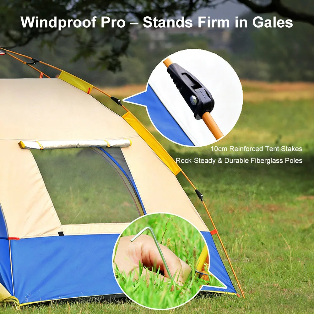 Full-Automatic Quick-Opening Tent Sunshine-proof & Waterproof Foldable Camping Tent Easy To Carry For Travel Fishing Beach BBQ