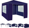 mcc direct Event Gazebo with 4 Side Panels, Outdoor Waterproof Party Tent Marquee with Coated Steel Frame