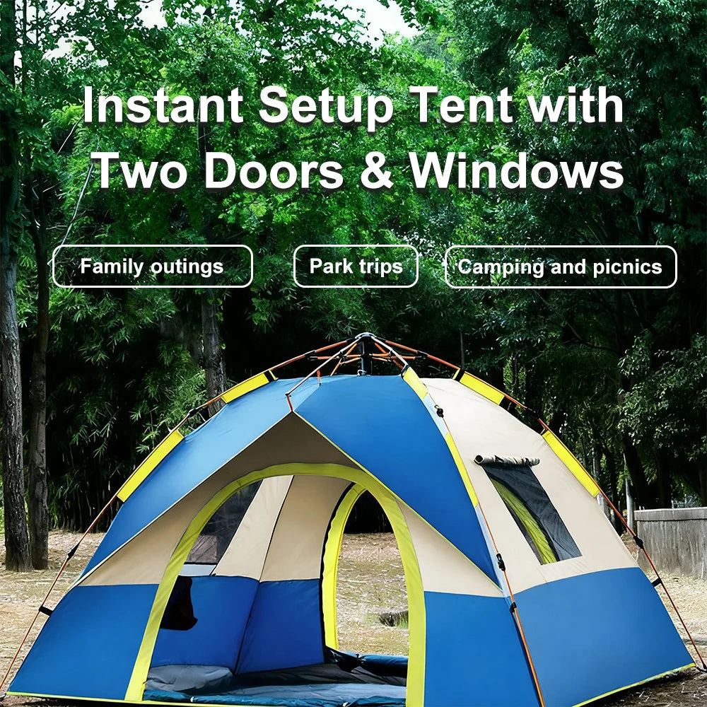 Full-Automatic Quick-Opening Tent Sunshine-proof & Waterproof Foldable Camping Tent Easy To Carry For Travel Fishing Beach BBQ