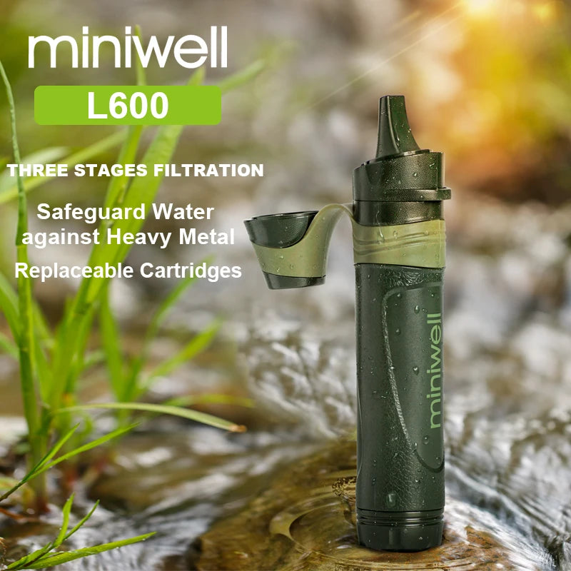 Miniwell L600 Outdoor Survival Camping Equipment Portable Straw Water Filter