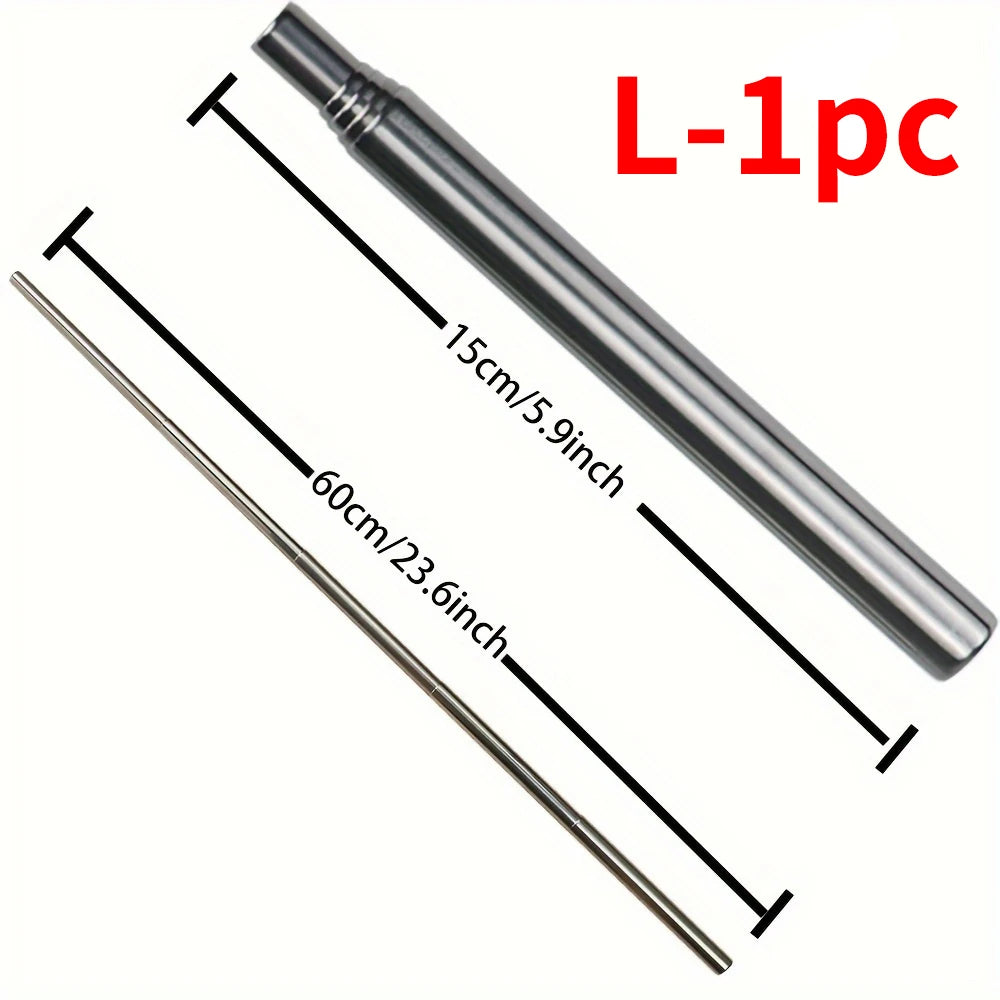 PSKOOK Blow Fire Tube Mouth Blowpipe Stainless Steel Fire Blowing Pipe Portable Fire Bellows Good Gear for Cooking Picnic BBQ
