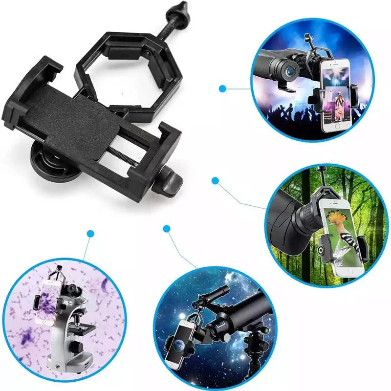 Universal Phone Adapter Mount Telescope Mount for Telescope Microscope Spotting Scope Clip in Bracket Phone Stand Holder