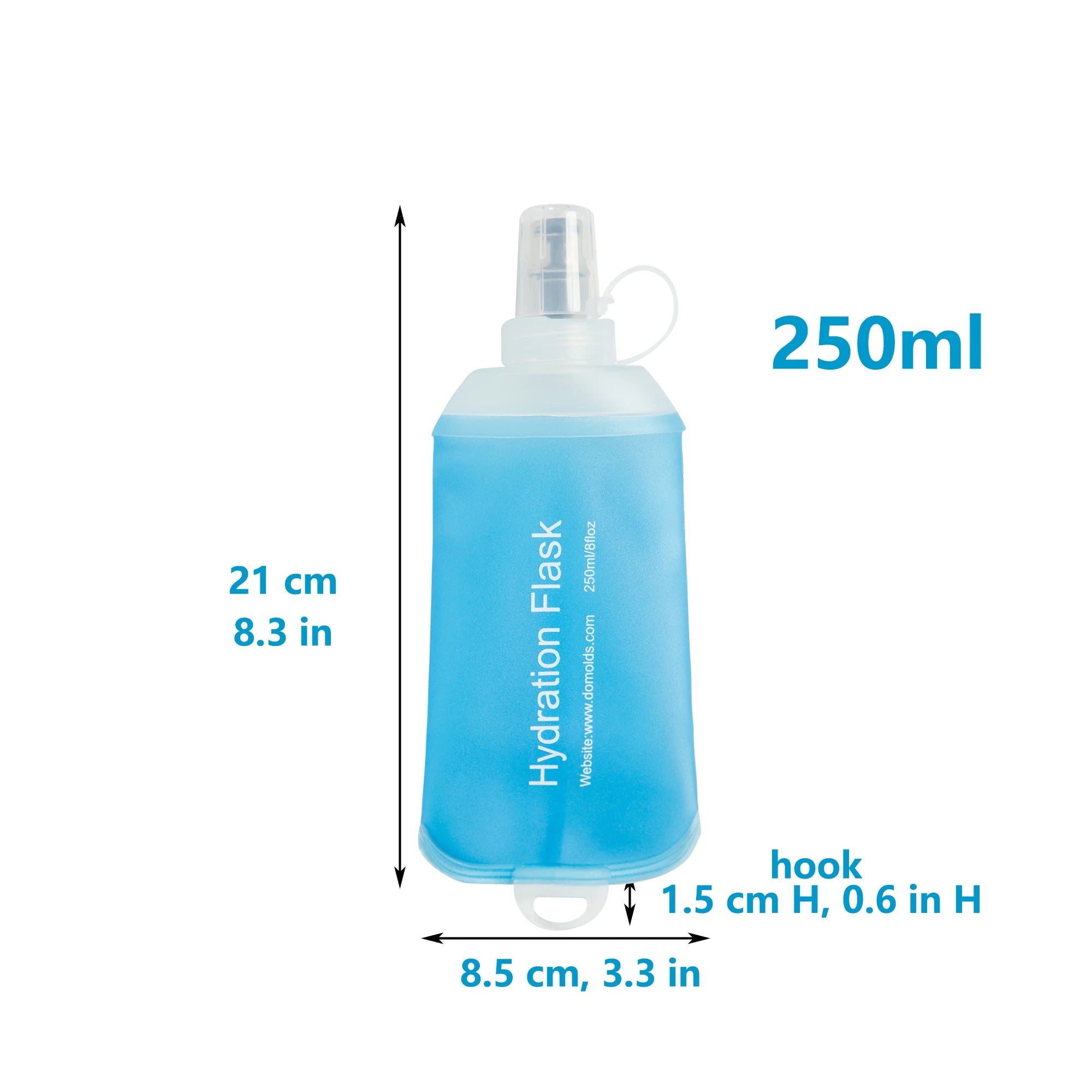 AXEN 500ML 250ML 150ML White Folding Water Bottle Collapsible Soft Flask TPU For Cycling Running Camping Travelling