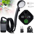 Outdoor Camping Shower Portable Electric Shower Pump Waterproof Adjustable, Shower Tool with 2M Hose, for Outdoor Home Cleaning