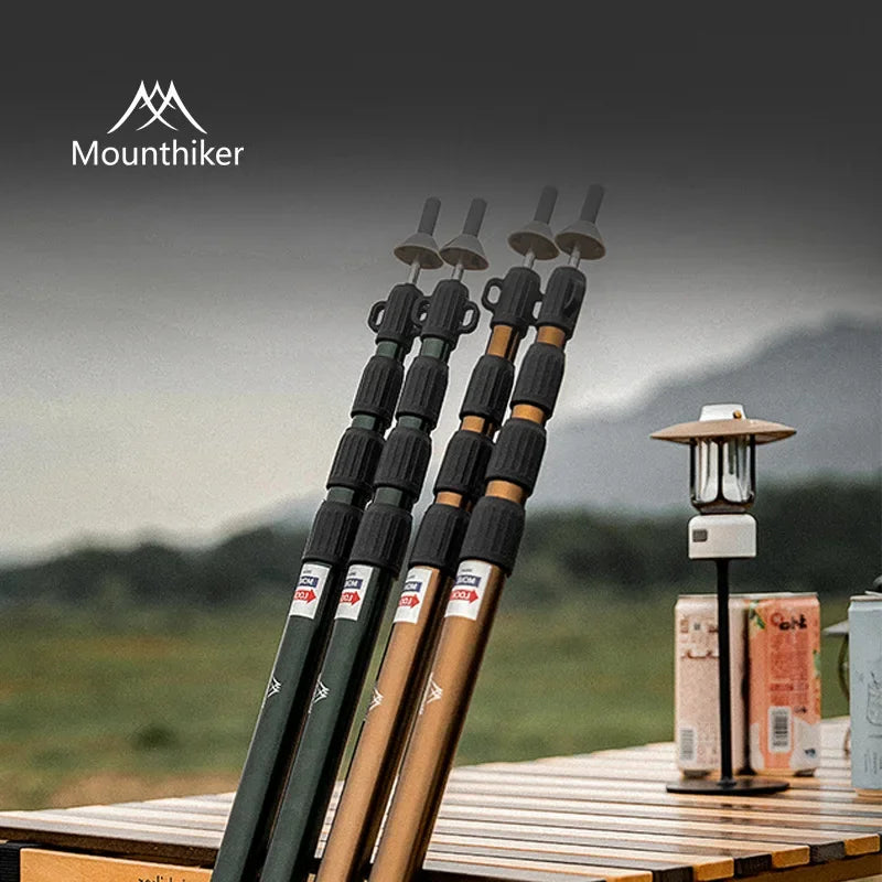 MOUNTAINHIKER Adjustable Tent Support Rod Beach Shelter Tarp Awning Pole Aluminum Alloy Tent Pole Accessories For Camping Tent