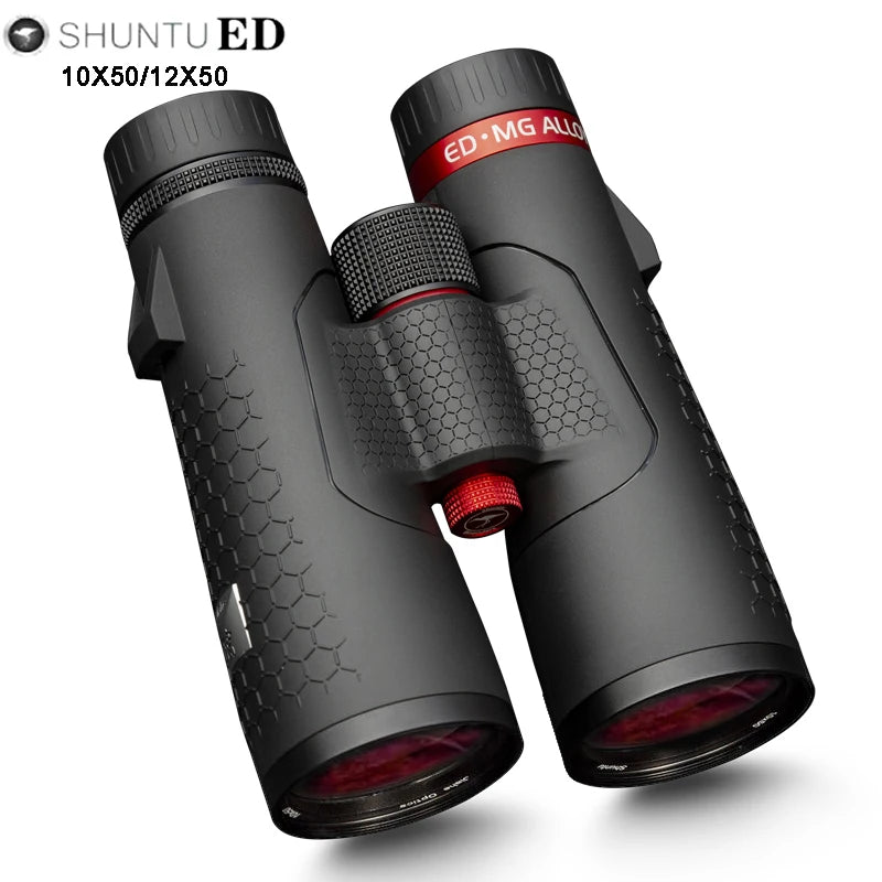 Shuntu Powerful 10x50/12X50 ED Lens Binoculars IPX7 Waterproof Bak4 Prism Long Range Outdoor Telescope for Camping Hunting Sport
