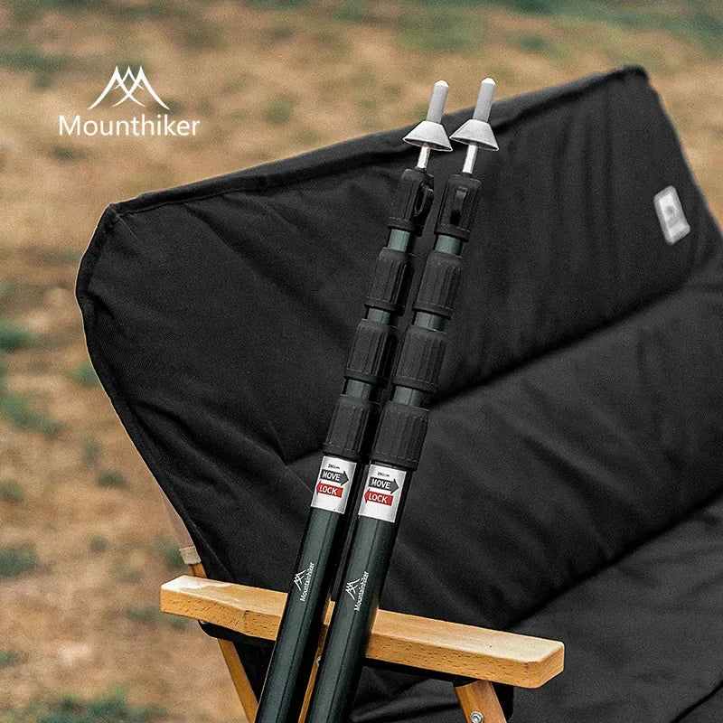 MOUNTAINHIKER Adjustable Tent Support Rod Beach Shelter Tarp Awning Pole Aluminum Alloy Tent Pole Accessories For Camping Tent