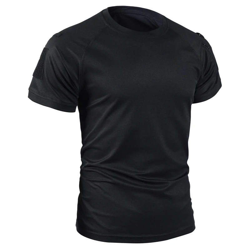 Men's Summer Quick Dry Military Army Tactical T-shirt Sport Breathable Workwear Camping Climbing Sports Hiking Casual Pullover