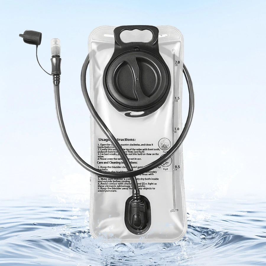 1.5L~3.0L water pipe, one click quick release outdoor water bag, foldable with multiple color options