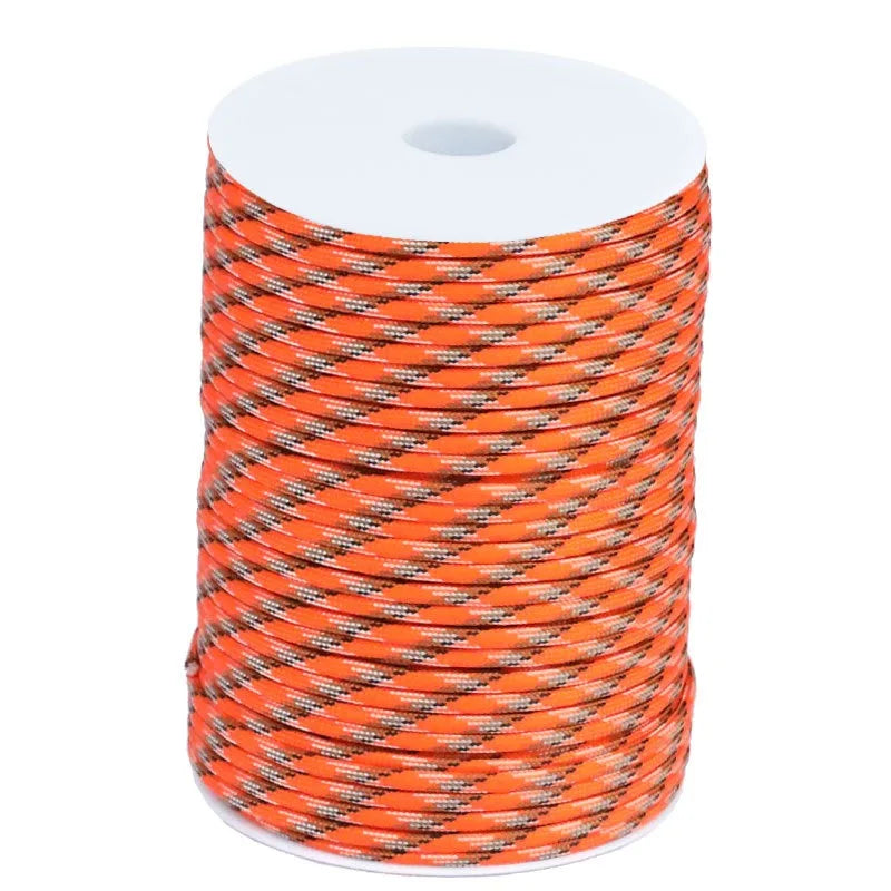 100M 550 military standard 7 core paracord 4mm outdoor parachute rope survival parachute tent lanyard camouflage parachute rope