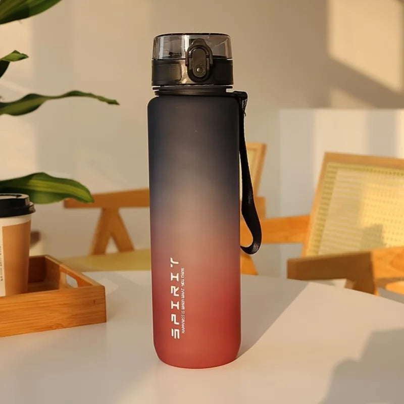 Sports Fitness Students' Water Bottle Men New Cup Women'S High Appearance Convenient Sports Fitness Gradient Color Water Bottle