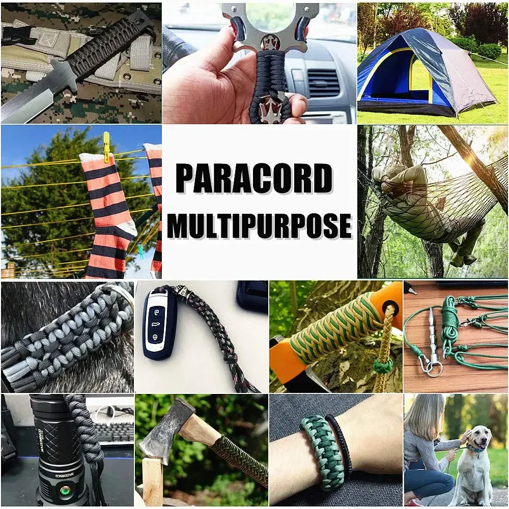 7 Strand 550 Paracord 5 15 30M 100FT Strong Heavy-Duty Camping Rope Tactical Parachute Cord Outdoor Gear Tent Rope 4mm Hiking