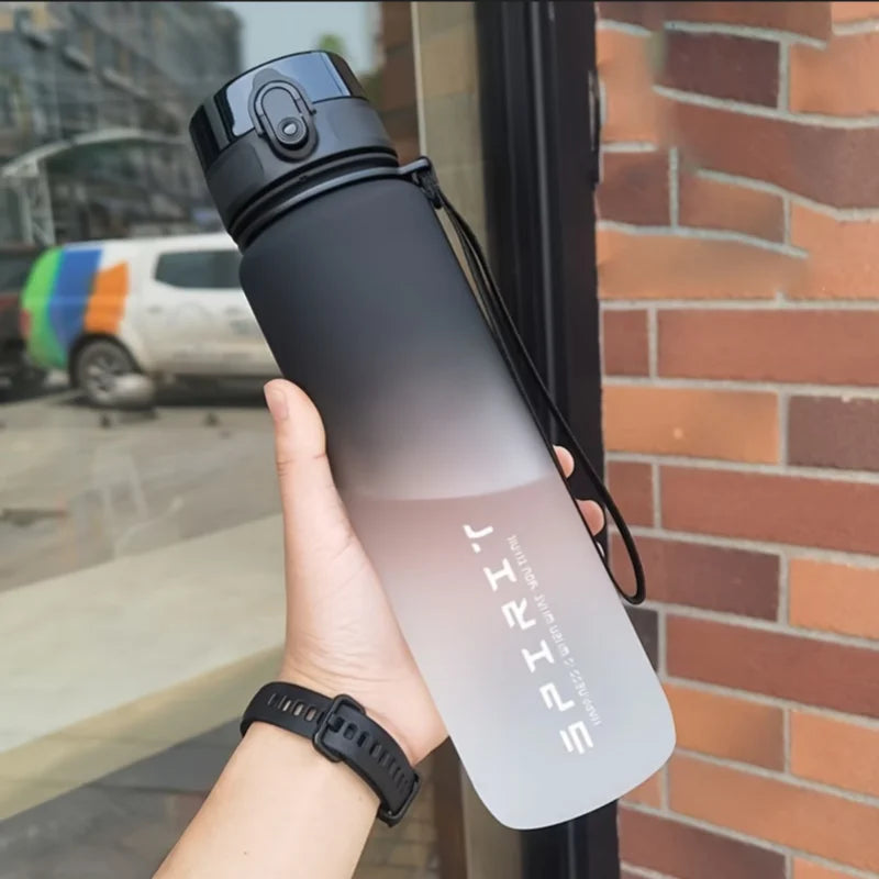 Sports Fitness Students' Water Bottle Men New Cup Women'S High Appearance Convenient Sports Fitness Gradient Color Water Bottle