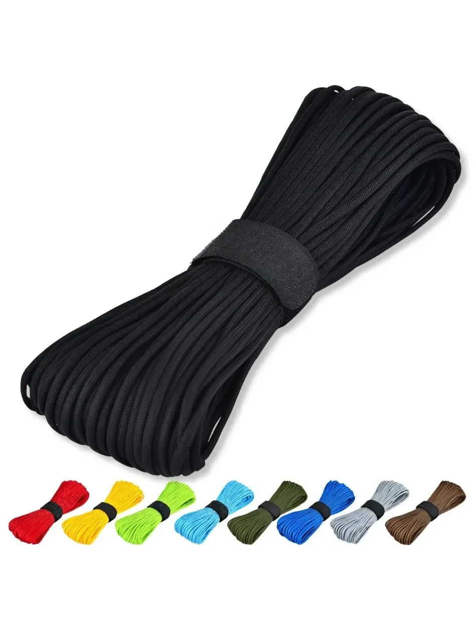 7 Strand 550 Paracord 5 15 30M 100FT Strong Heavy-Duty Camping Rope Tactical Parachute Cord Outdoor Gear Tent Rope 4mm Hiking