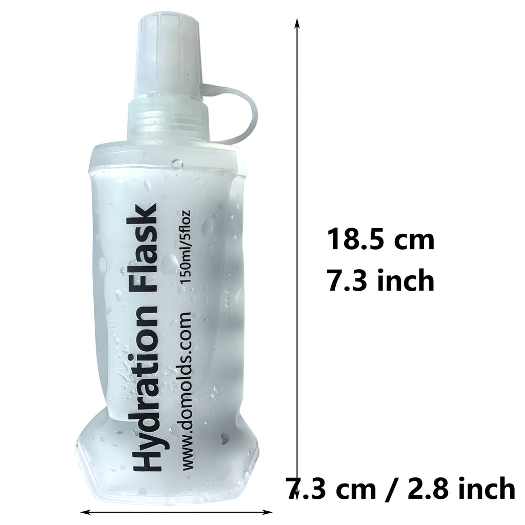 AXEN 500ML 250ML 150ML White Folding Water Bottle Collapsible Soft Flask TPU For Cycling Running Camping Travelling