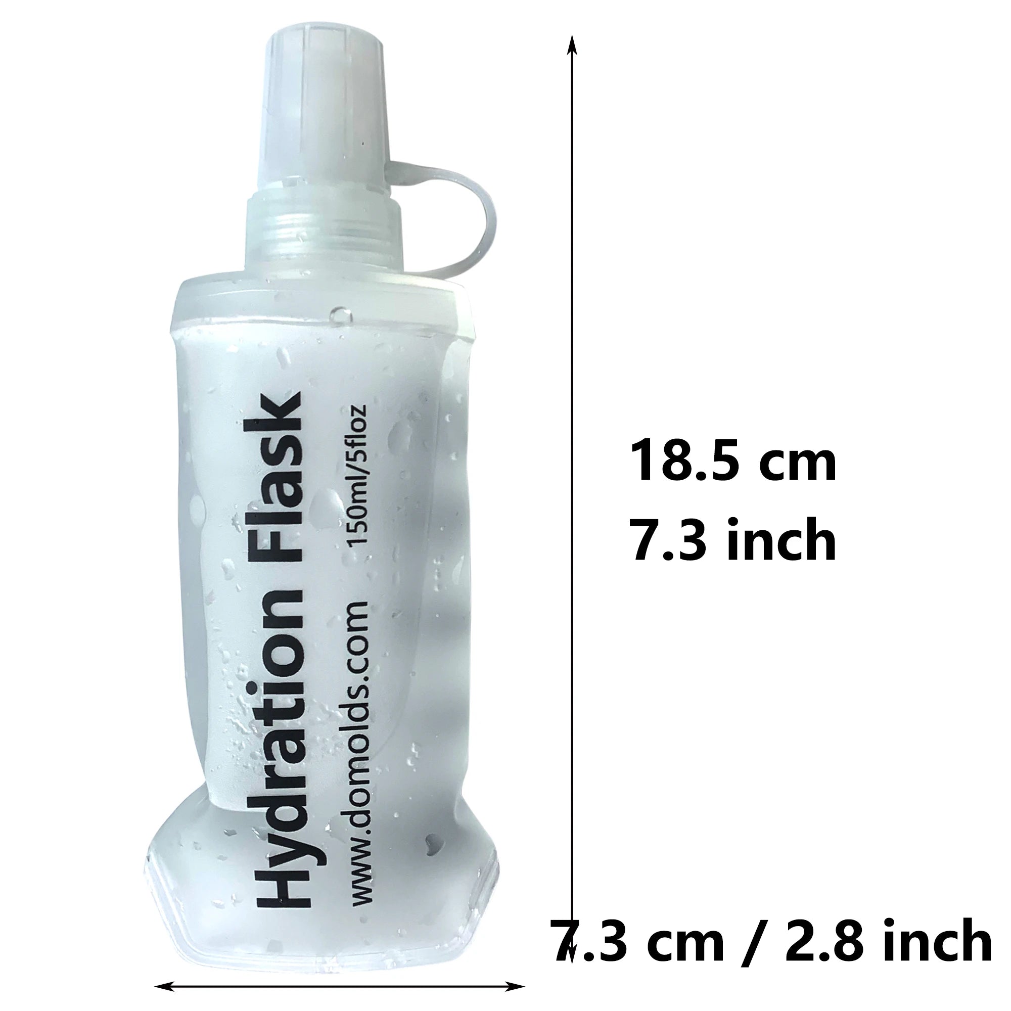 AXEN 500ML 250ML 150ML White Folding Water Bottle Collapsible Soft Flask TPU For Cycling Running Camping Travelling
