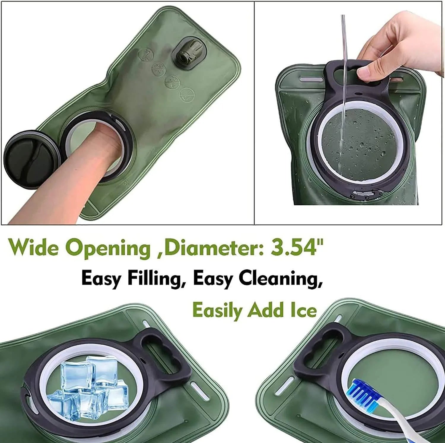 Hydration Bag 2 Liters Foldable Bottle One Click Quick Release Water Bag YYSD02