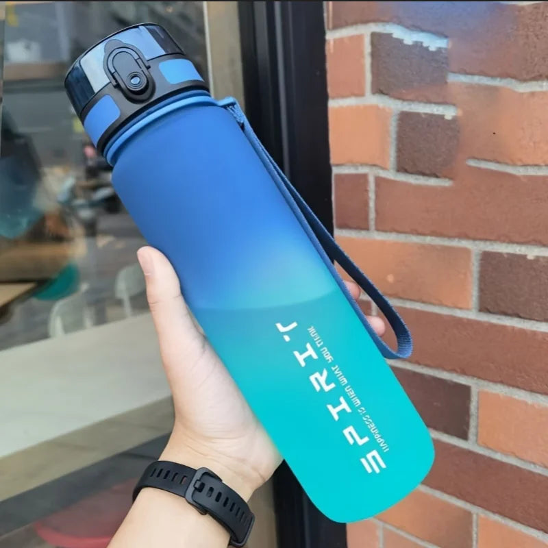 Sports Fitness Students' Water Bottle Men New Cup Women'S High Appearance Convenient Sports Fitness Gradient Color Water Bottle
