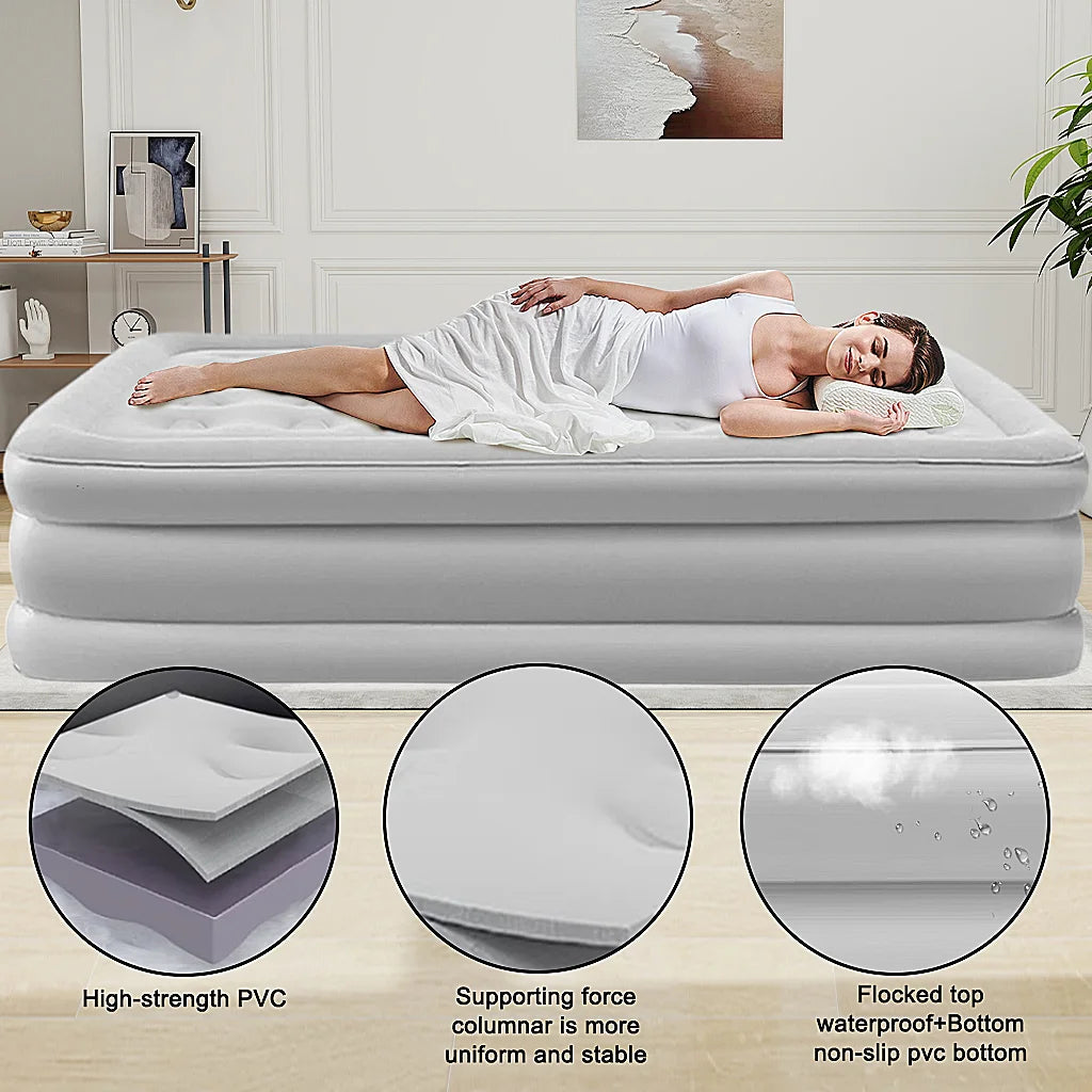 2 Person Automatic Inflatable Mattress For Home Outdoor Camping Rest Sleeping Bed Car Air Cushion Portable Folding Lazy Sofa Mat