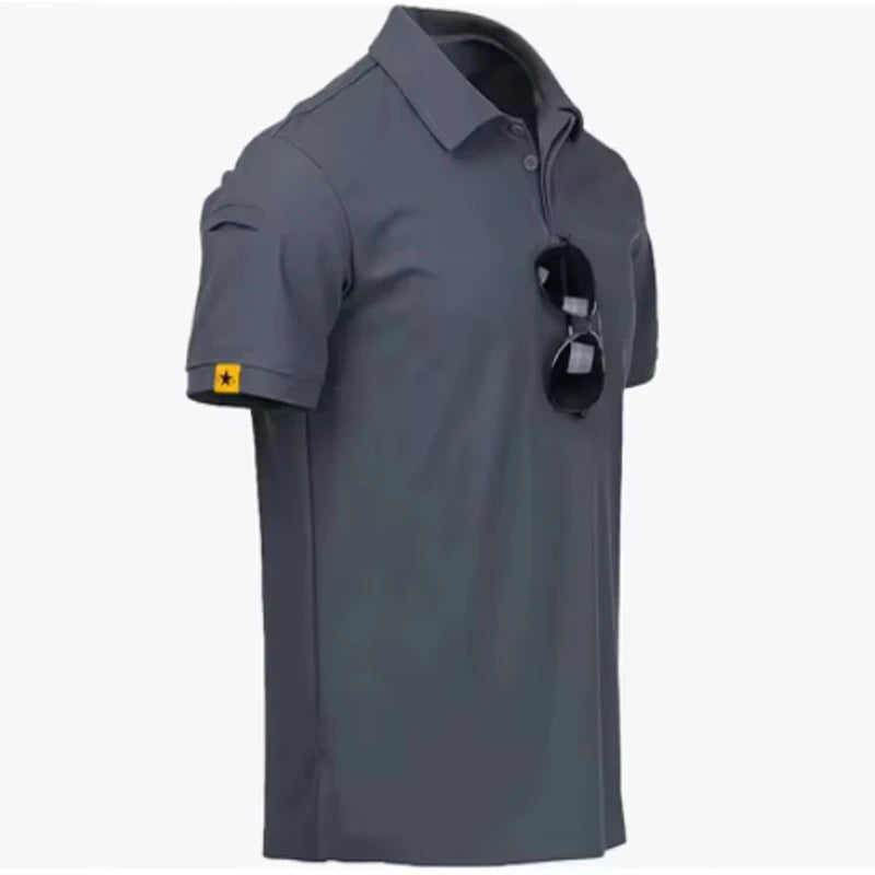 Men's Summer Quick Dry Military Army Tactical T-shirt Sport Breathable Workwear Camping Climbing Sports Hiking Casual Pullover