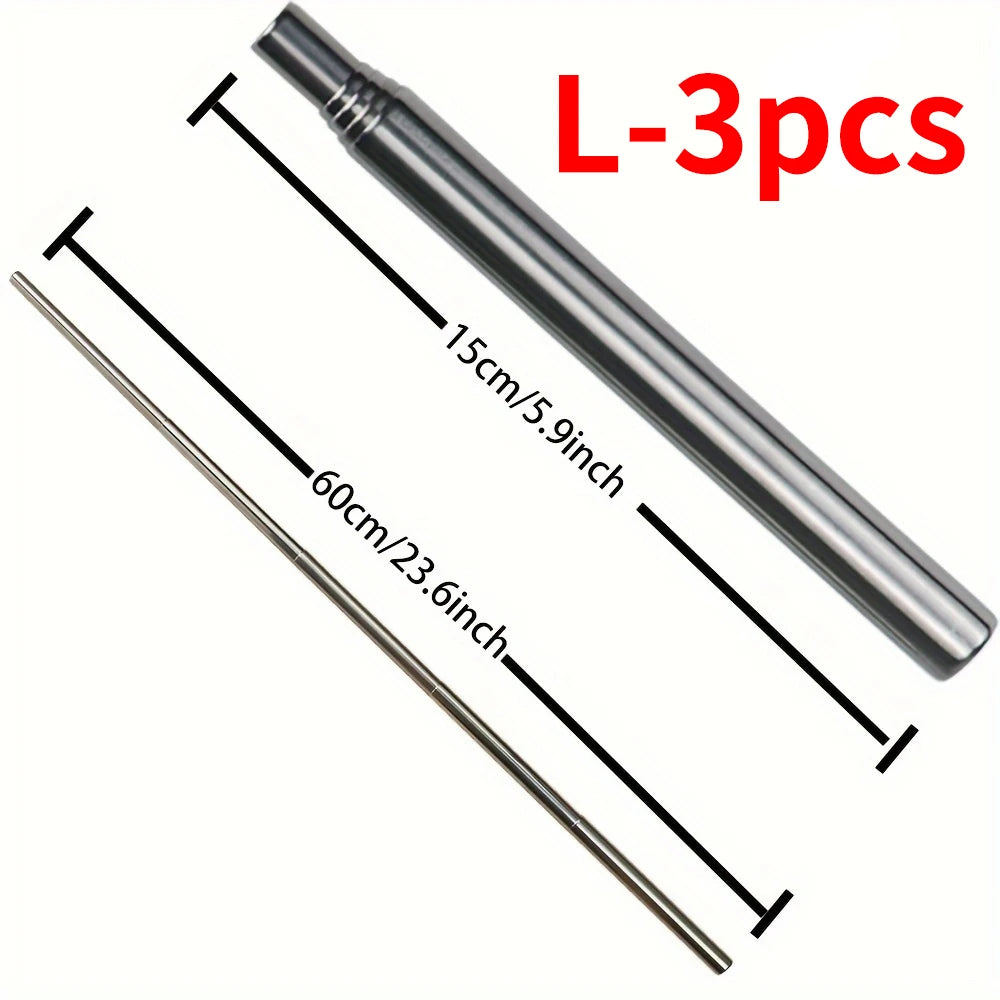 PSKOOK Blow Fire Tube Mouth Blowpipe Stainless Steel Fire Blowing Pipe Portable Fire Bellows Good Gear for Cooking Picnic BBQ