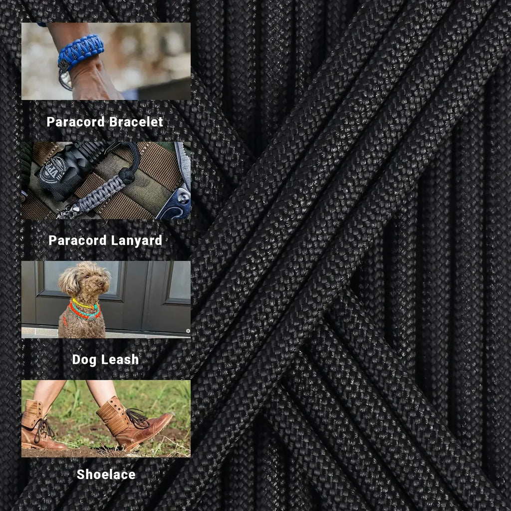 7 Strand 550 Paracord 5 15 30M 100FT Strong Heavy-Duty Camping Rope Tactical Parachute Cord Outdoor Gear Tent Rope 4mm Hiking