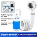 No need for electricity portable camping shower outdoor camping shower pump rechargeable electric shower pump with smart digital