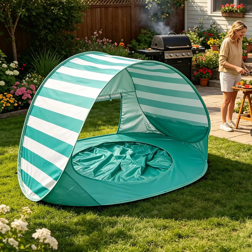 Beach Tent UPF 50+ PopUp Sun Shade Portable Kids UV Protection Outdoor Cabana Mini Pool Foldable Vacation Travel Picnic Shelter