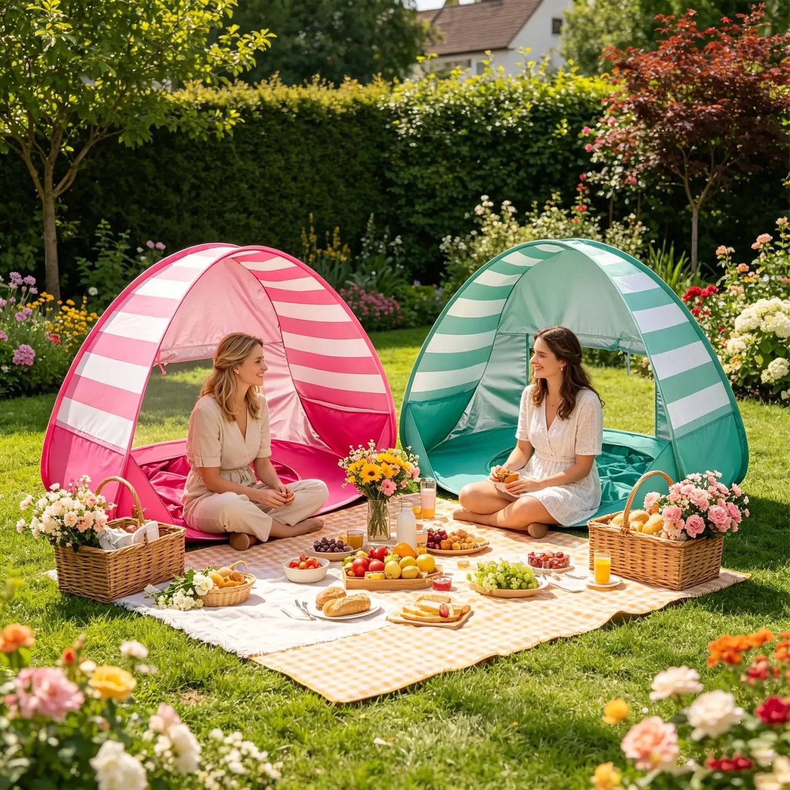Beach Tent UPF 50+ PopUp Sun Shade Portable Kids UV Protection Outdoor Cabana Mini Pool Foldable Vacation Travel Picnic Shelter