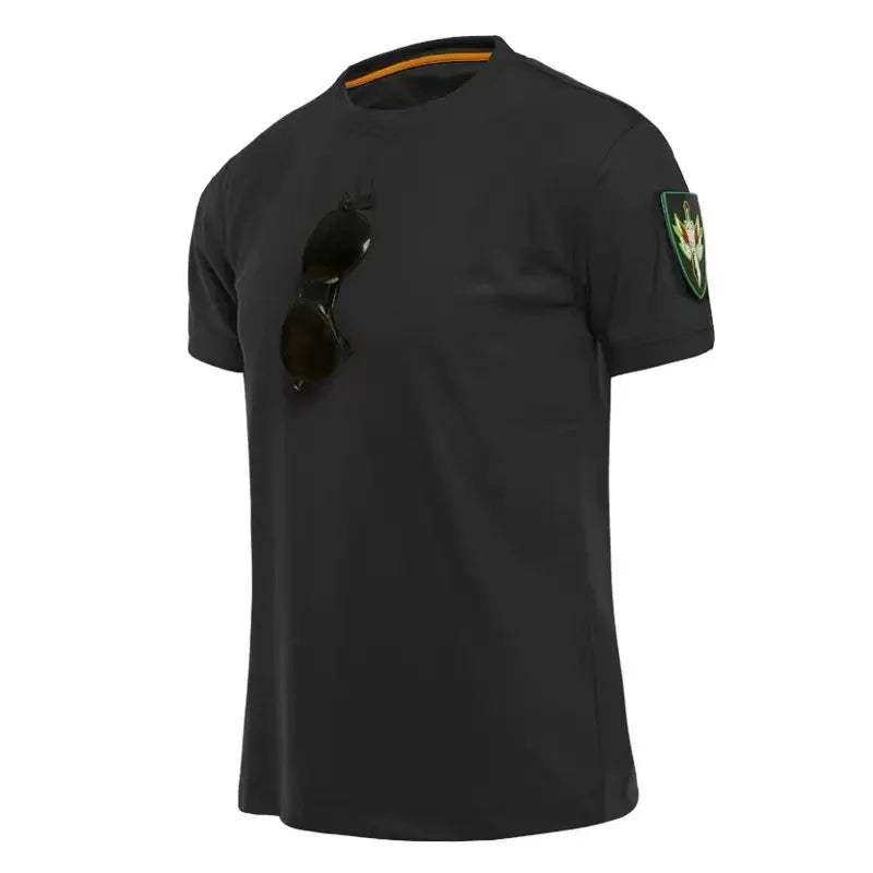 Men's Summer Quick Dry Military Army Tactical T-shirt Sport Breathable Workwear Camping Climbing Sports Hiking Casual Pullover