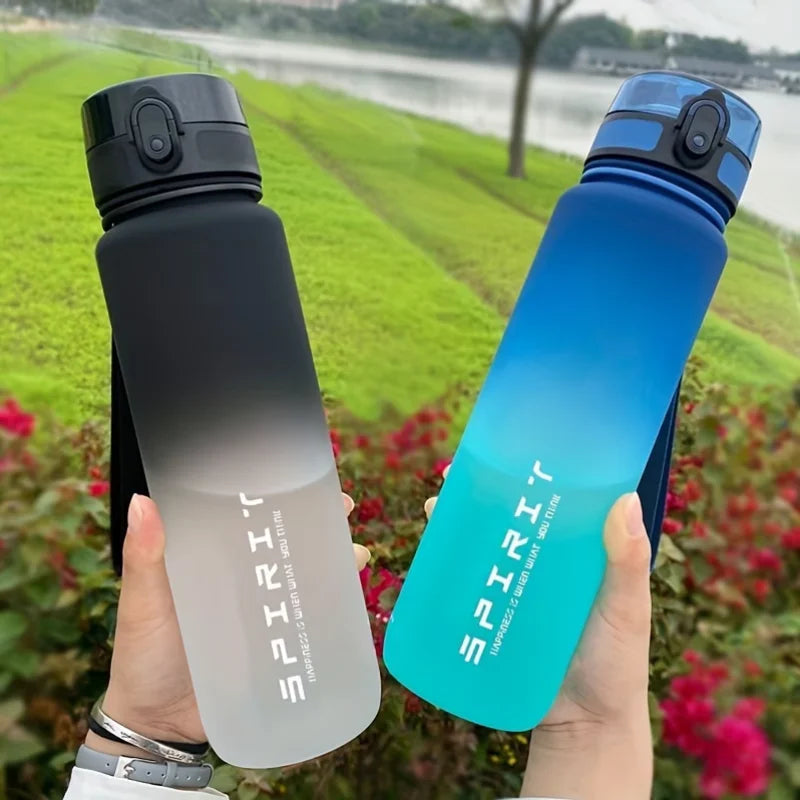 Sports Fitness Students' Water Bottle Men New Cup Women'S High Appearance Convenient Sports Fitness Gradient Color Water Bottle