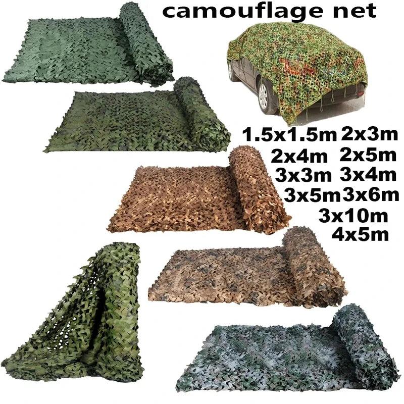 camouflage net pavilion camouflage net shade net garden decoration net green jungle white desert color 2x5m/3x4m/4x5m