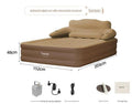 PVC Inflatable Mattress With Pillow For Home Outdoor Camping Rest Sleeping Bed Car Air Cushion Portable Foldable Lazy Sofa Mat