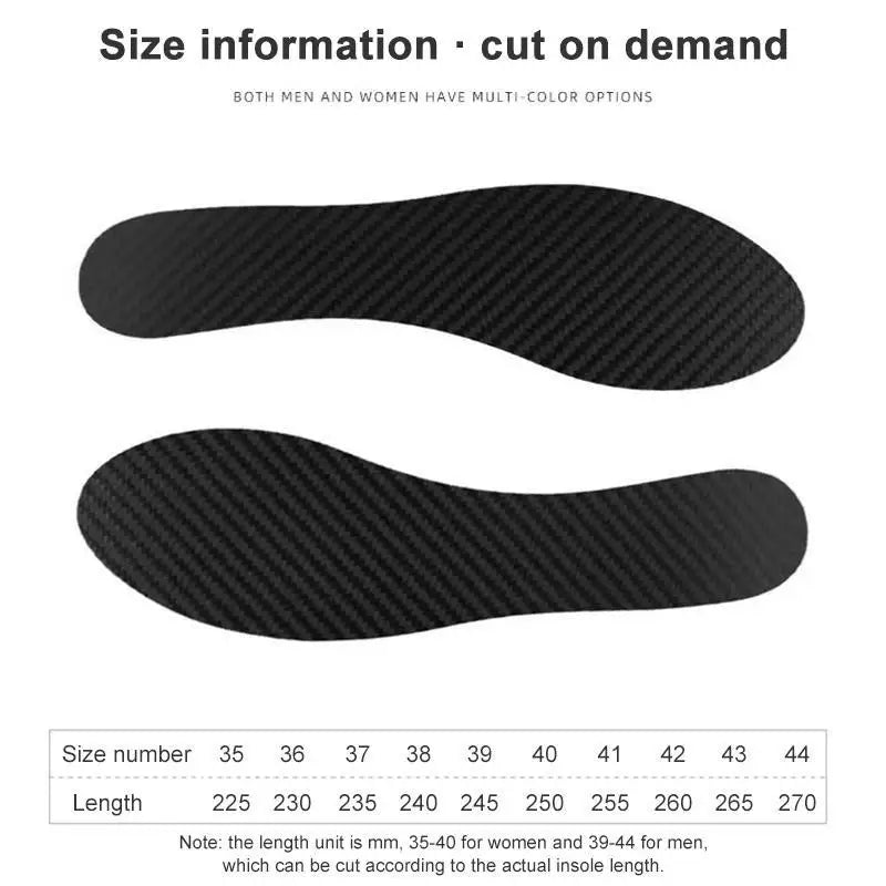 Carbon Fiber Insole For Men Running Sports Foot Insert Breathable Shoes Pads Female Sport Shoe-pad Orthotic Shoe Sneaker Insoles