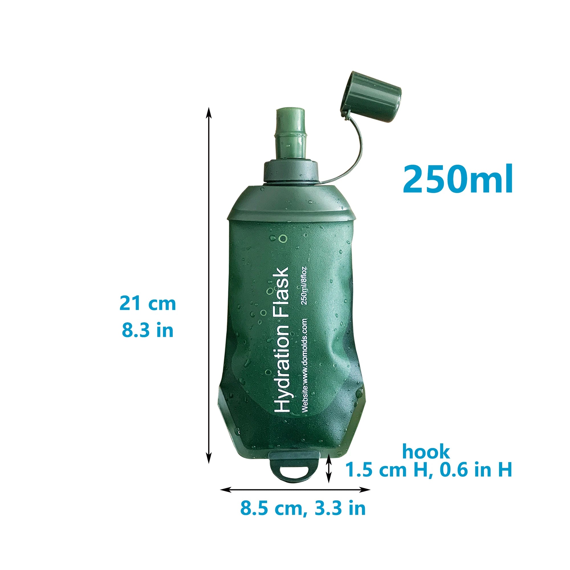 AXEN 500ML 250ML 150ML White Folding Water Bottle Collapsible Soft Flask TPU For Cycling Running Camping Travelling