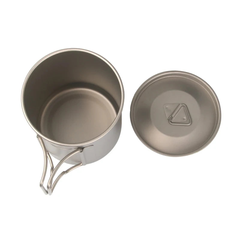 300/450/750ml Camping Mug Ultralight Titanium Cup Tourist Tableware Picnic Utensils Outdoor Water Cup Travel Cooking Equipment