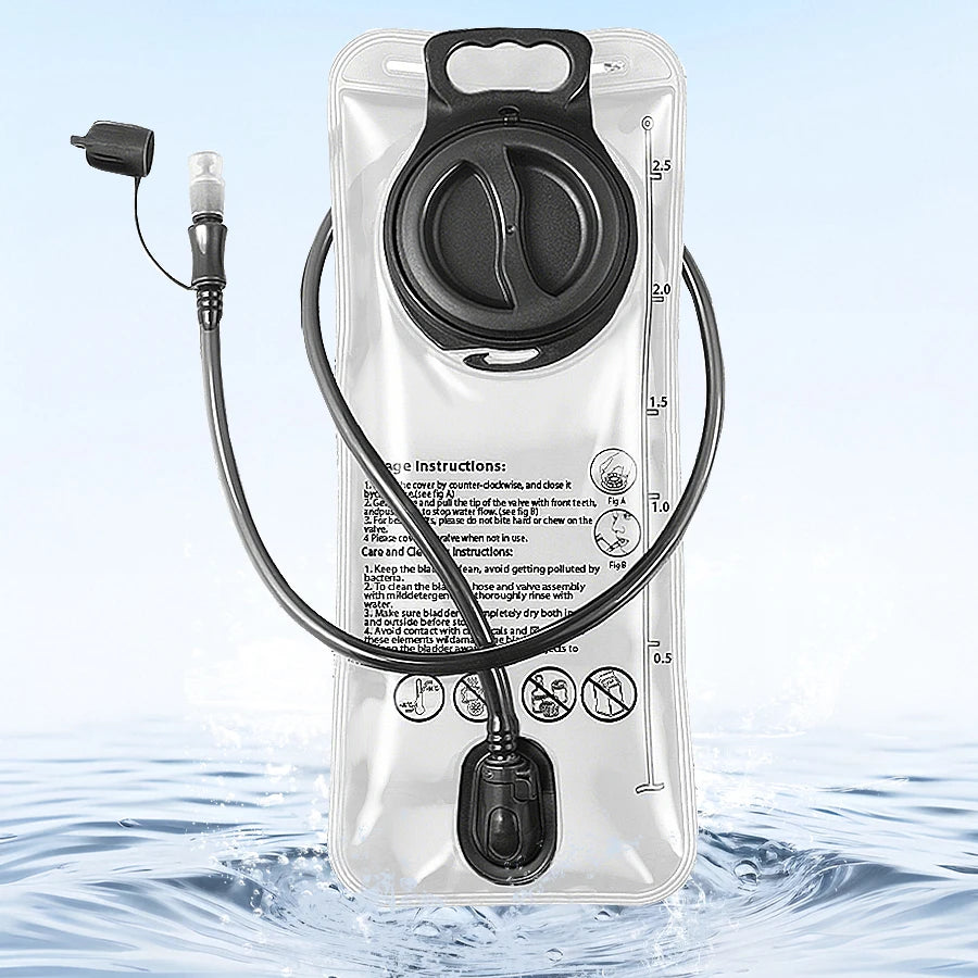 1.5L~3.0L water pipe, one click quick release outdoor water bag, foldable with multiple color options