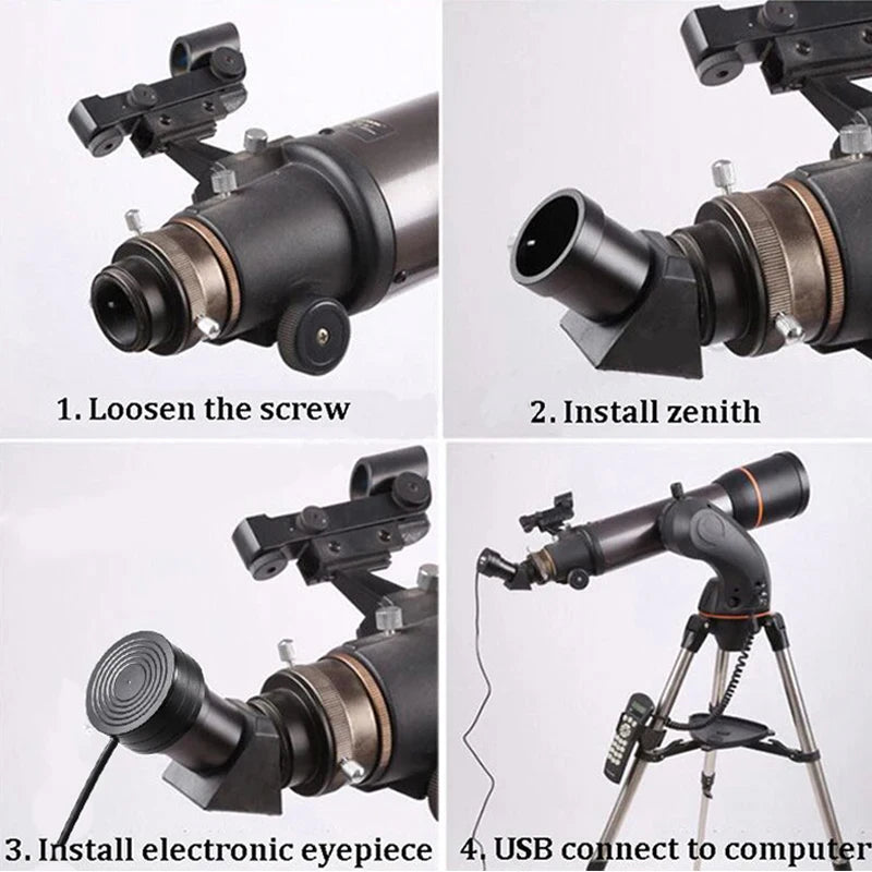 130W Pixels 1.25inch USB Digital Lens Electronic Eyepiece Camera for Telescope and Microscope Connect with Computer Phone
