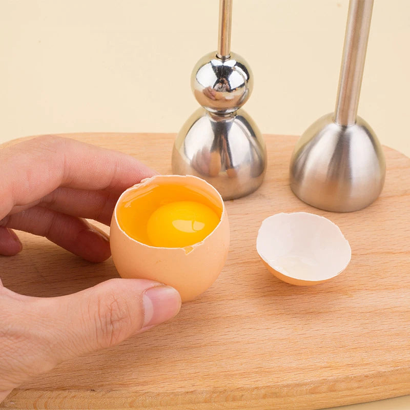 Hot Sale Boiled Egg Topper Shell Top Cutter Kitchen Gadgets Egg Tools Egg Cracker Separator Stainless Steel Egg Knocker Opener