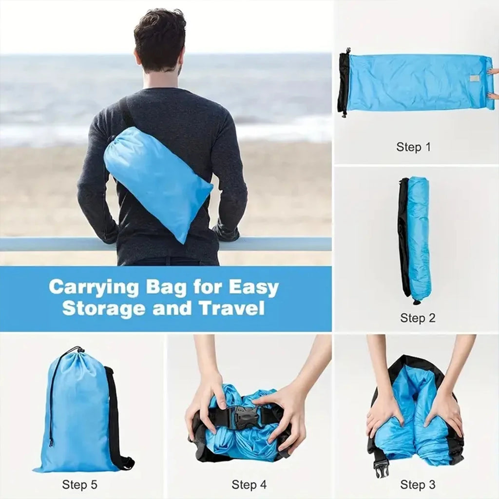 Portable Inflatable Lounger Air Sofa Water Proof and Anti-Air Leaking Design for Beach Traveling Camping Picnics Music Festival
