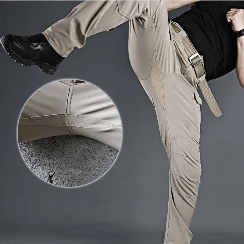 Men's Military Spring Autumn Tactical Cargo Elastic Pants Combat Trekking Hiking Camping Climbing S-5XL Cycling Outdoor Trousers