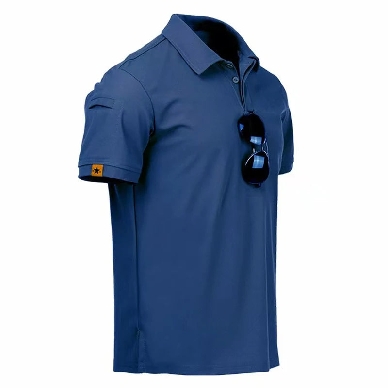 Men's Summer Quick Dry Military Army Tactical T-shirt Sport Breathable Workwear Camping Climbing Sports Hiking Casual Pullover