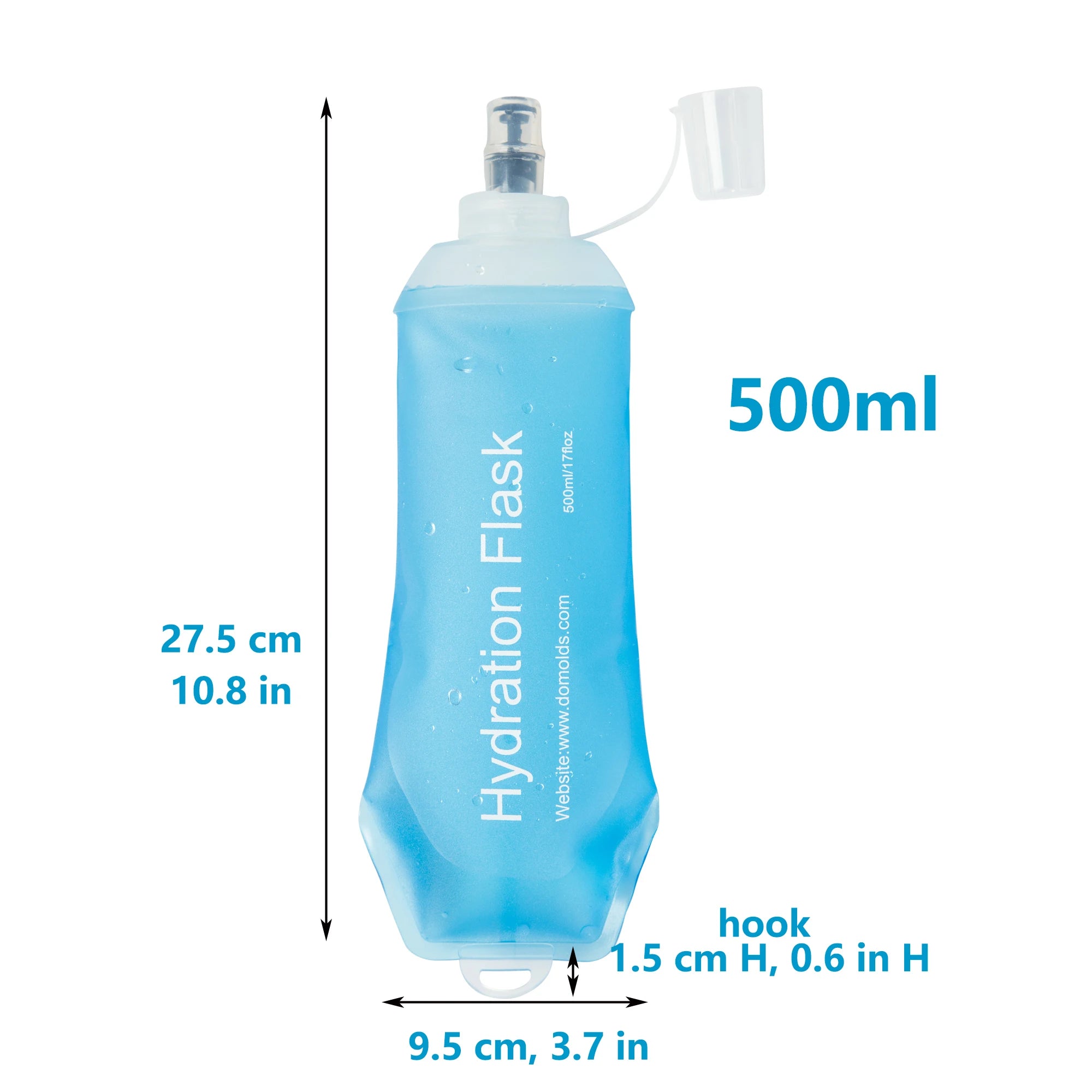 AXEN 500ML 250ML 150ML White Folding Water Bottle Collapsible Soft Flask TPU For Cycling Running Camping Travelling