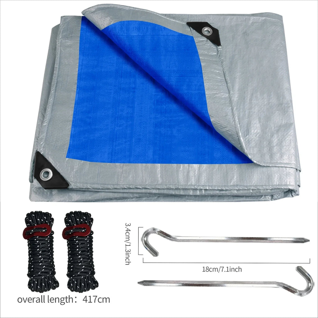 5x4m 4x3m 3x3m Large Waterproof Tarp Camping Tent Outdoor Shade Sail Ultralight Garden Canopy Awning Tourist Beach Sun Shelter