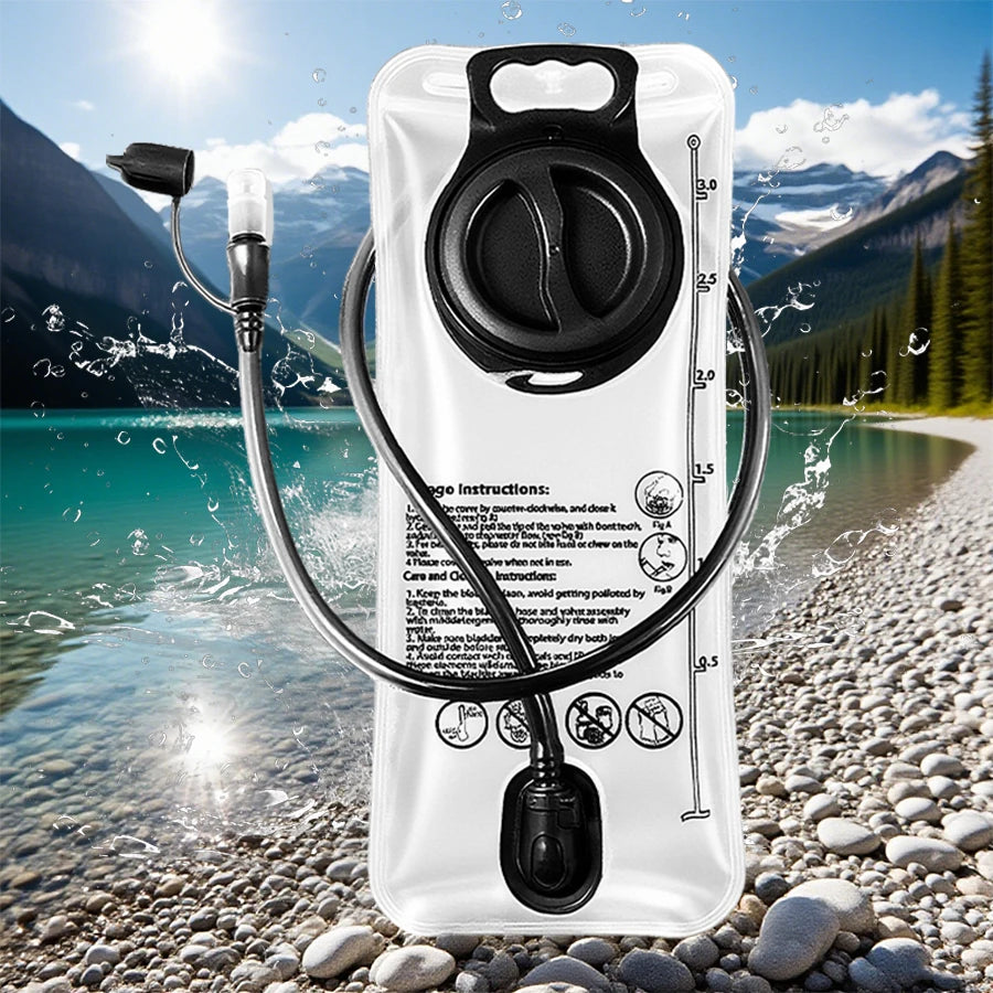 1.5L~3.0L water pipe, one click quick release outdoor water bag, foldable with multiple color options