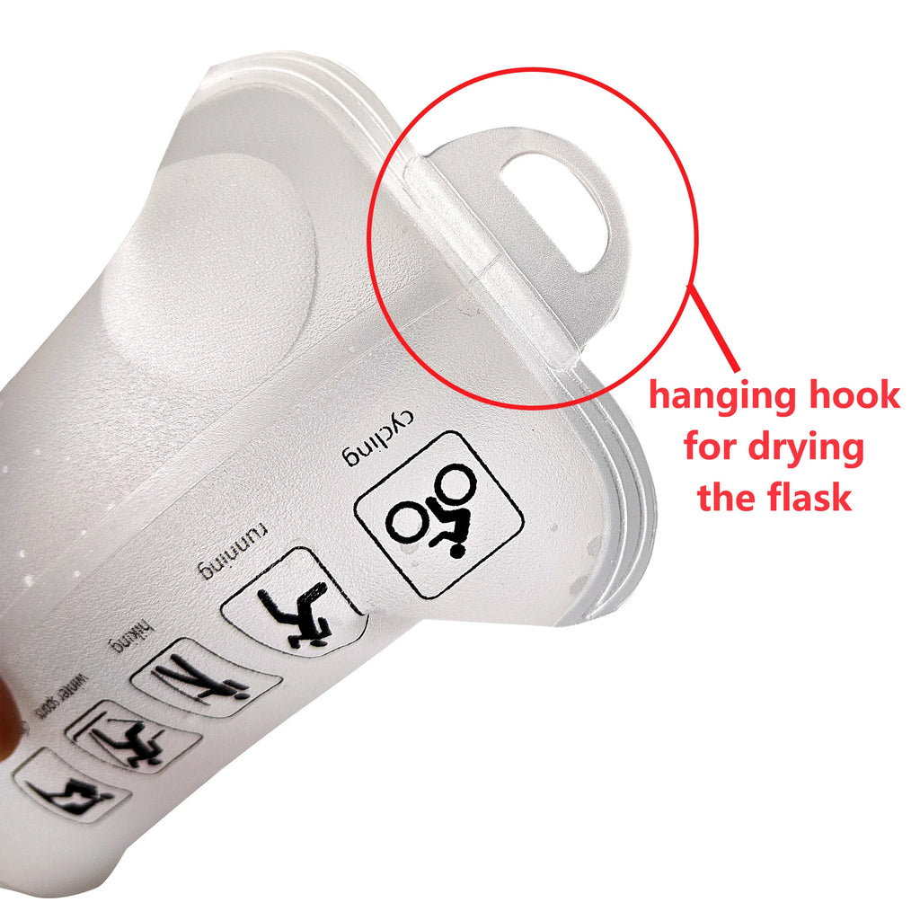 AXEN 500ML 250ML 150ML White Folding Water Bottle Collapsible Soft Flask TPU For Cycling Running Camping Travelling