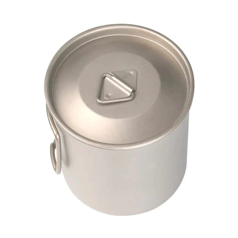 300/450/750ml Camping Mug Ultralight Titanium Cup Tourist Tableware Picnic Utensils Outdoor Water Cup Travel Cooking Equipment