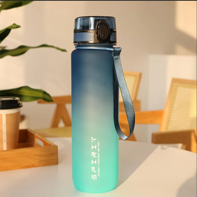 Sports Fitness Students' Water Bottle Men New Cup Women'S High Appearance Convenient Sports Fitness Gradient Color Water Bottle