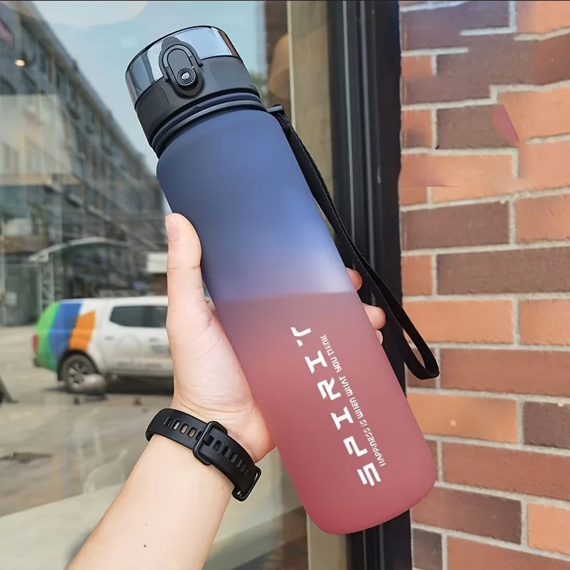 Sports Fitness Students' Water Bottle Men New Cup Women'S High Appearance Convenient Sports Fitness Gradient Color Water Bottle